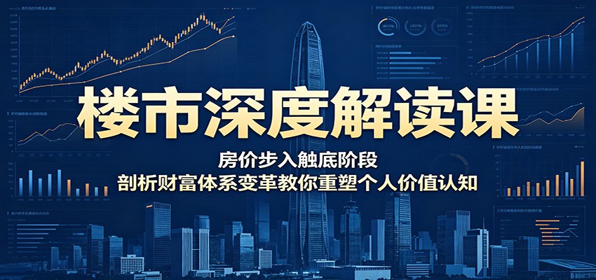 楼市深度解读课：房价步入触底阶段，剖析财富体系变革教你重塑个人价值认知 - 网创智库网创-网赚-电商-tk-出海-AI-抖音-快手-小红书-视频号-玩法-创业-小程序-公众号-私域-s粉网创智库