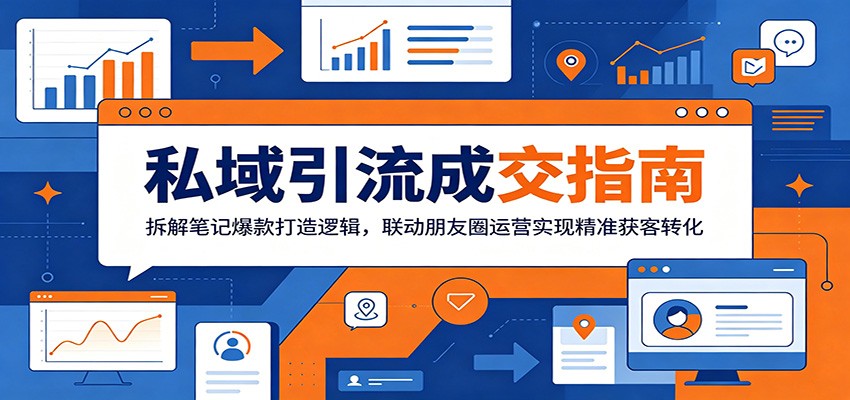 私域引流成交指南:拆解笔记爆款打造逻辑,联动朋友圈运营实现精准获客转化 - 网创智库网创-网赚-电商-tk-出海-AI-抖音-快手-小红书-视频号-玩法-创业-小程序-公众号-私域-s粉网创智库