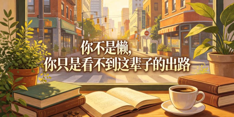 付费文章：你不是懒，你只是看不到这辈子的出路网创-网赚-电商-tk-出海-AI-抖音-快手-小红书-视频号-玩法-创业-小程序-公众号-私域-s粉网创智库