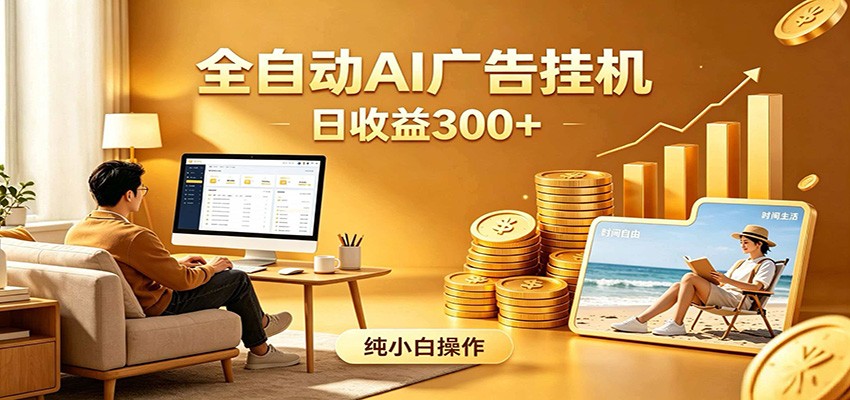 AI风口项目，全程解放双手，后台自动运行赚取收益，每天稳定收益300+ - 网创智库网创-网赚-电商-tk-出海-AI-抖音-快手-小红书-视频号-玩法-创业-小程序-公众号-私域-s粉网创智库