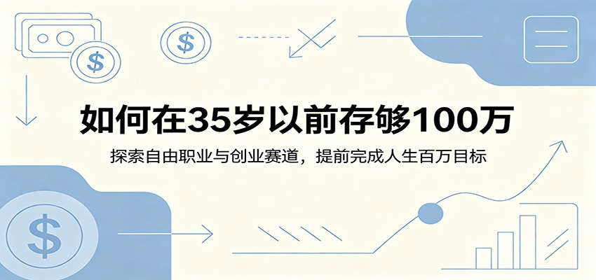 如何在35岁以前存够100万:探索自由职业与创业赛道,提前完成人生百万目标 - 网创智库网创-网赚-电商-tk-出海-AI-抖音-快手-小红书-视频号-玩法-创业-小程序-公众号-私域-s粉网创智库