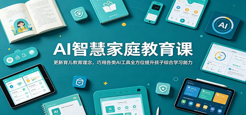 AI智慧家庭教育课:更新育儿教育理念,巧用各类AI工具全方位提升孩子综合学习能力 - 网创智库网创-网赚-电商-tk-出海-AI-抖音-快手-小红书-视频号-玩法-创业-小程序-公众号-私域-s粉网创智库