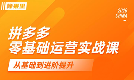 仙道电商·拼多多零基础运营实战课 - 网创智库网创-网赚-电商-tk-出海-AI-抖音-快手-小红书-视频号-玩法-创业-小程序-公众号-私域-s粉网创智库