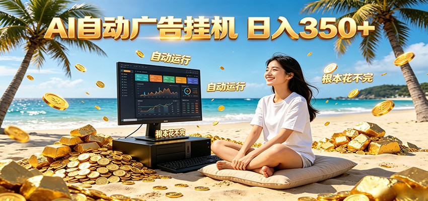 AI自动广告挂机 日入350+ 真正做到躺赚式变现，根本花不完！ - 网创智库网创-网赚-电商-tk-出海-AI-抖音-快手-小红书-视频号-玩法-创业-小程序-公众号-私域-s粉网创智库