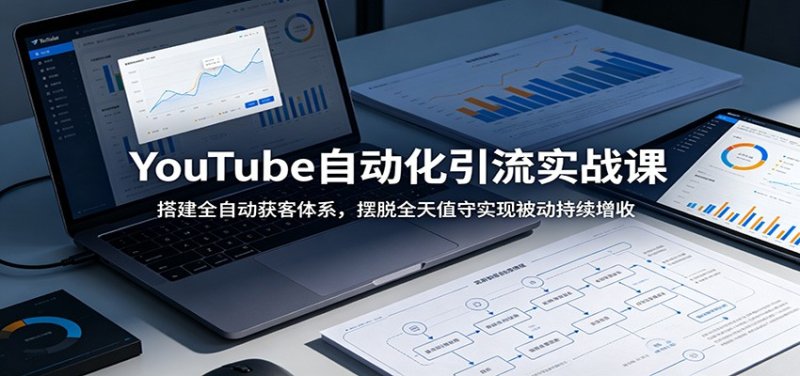 YouTube自动化引流实战课：搭建全自动获客体系，摆脱全天值守实现被动持续增收网创-网赚-电商-tk-出海-AI-抖音-快手-小红书-视频号-玩法-创业-小程序-公众号-私域-s粉网创智库