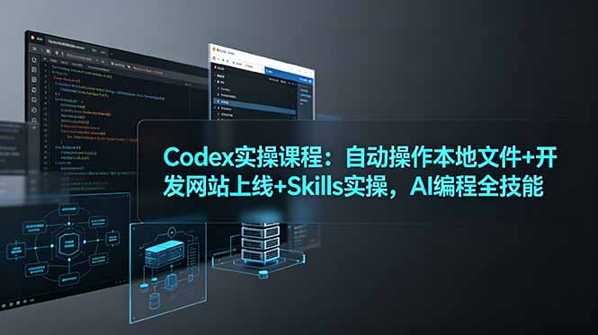 Codex实操课程：自动操作本地文件+开发网站上线+Skills实操，AI编程全技能 - 网创智库网创-网赚-电商-tk-出海-AI-抖音-快手-小红书-视频号-玩法-创业-小程序-公众号-私域-s粉网创智库