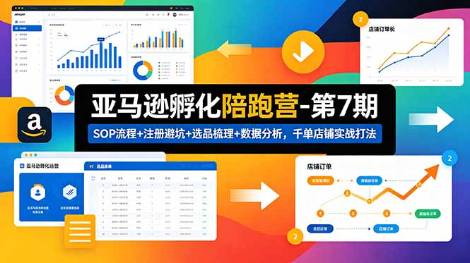 亚马逊孵化陪跑营-第7期：SOP流程+注册避坑+选品梳理+数据分析，千单店铺实战打法(更新0625 - 网创智库网创-网赚-电商-tk-出海-AI-抖音-快手-小红书-视频号-玩法-创业-小程序-公众号-私域-s粉网创智库