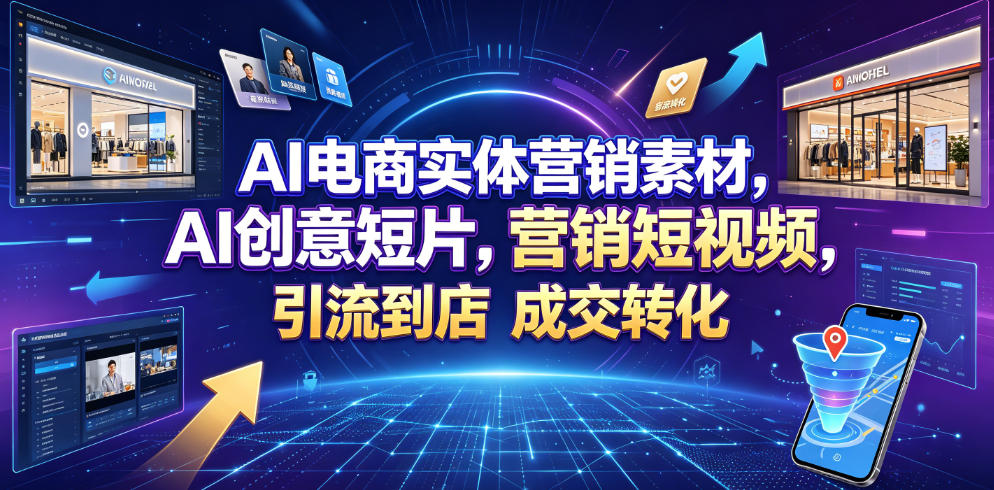 AI电商实体营销素材，AI创意短片，高效打造营销短视频，轻松引流到店，稳定提升门店客流与成交转化 - 网创智库网创-网赚-电商-tk-出海-AI-抖音-快手-小红书-视频号-玩法-创业-小程序-公众号-私域-s粉网创智库