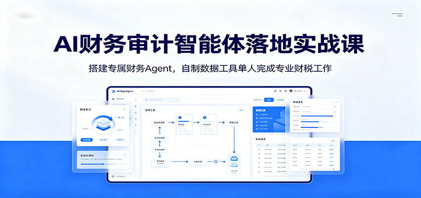 AI财务审计智能体落地实战课：搭建专属财务Agent，自制数据工具单人完成专业财税工作 - 网创智库网创-网赚-电商-tk-出海-AI-抖音-快手-小红书-视频号-玩法-创业-小程序-公众号-私域-s粉网创智库