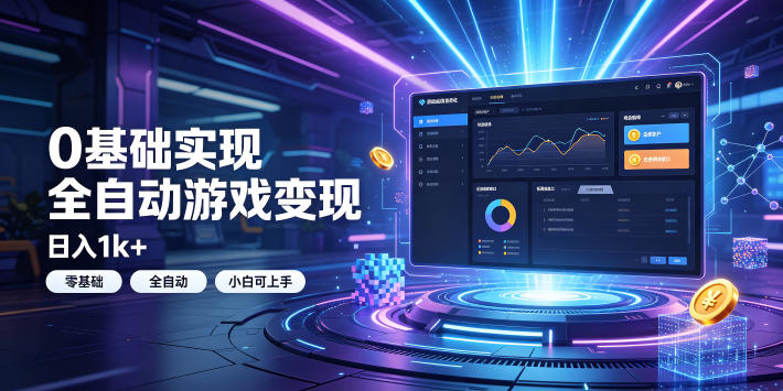 0基础实现全自动游戏变现，日入1k+，小白直接上手搞钱！【揭秘】网创-网赚-电商-tk-出海-AI-抖音-快手-小红书-视频号-玩法-创业-小程序-公众号-私域-s粉网创智库