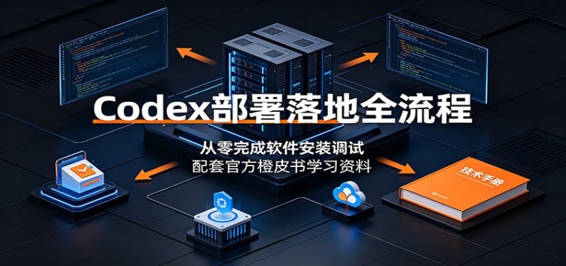 Codex部署落地全流程:从零完成软件安装调试,配套官方橙皮书学习资料网创-网赚-电商-tk-出海-AI-抖音-快手-小红书-视频号-玩法-创业-小程序-公众号-私域-s粉网创智库