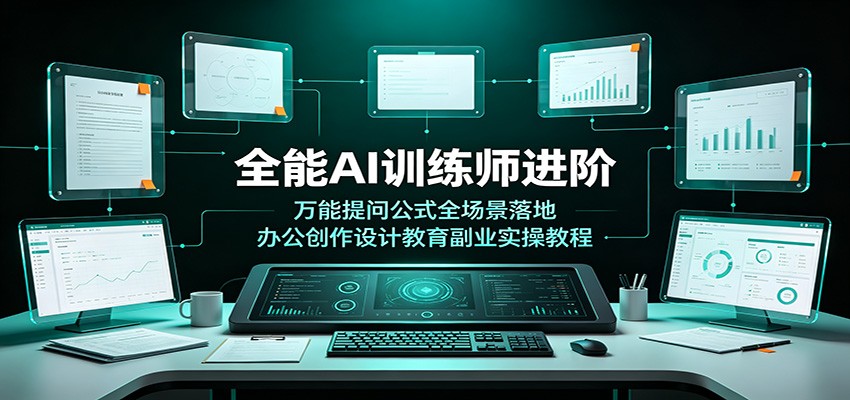 全能AI训练师进阶：万能提问公式全场景落地，办公创作设计教育副业实操教程 - 网创智库网创-网赚-电商-tk-出海-AI-抖音-快手-小红书-视频号-玩法-创业-小程序-公众号-私域-s粉网创智库