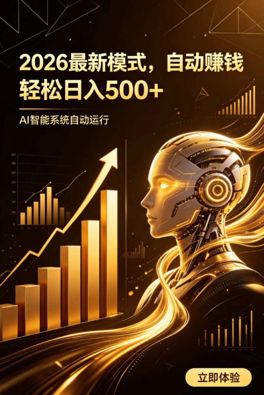 AI智能广告，自动賺钱新模式，轻松日入500+，主业副业都可做，适合任何人群【揭秘】网创-网赚-电商-tk-出海-AI-抖音-快手-小红书-视频号-玩法-创业-小程序-公众号-私域-s粉网创智库