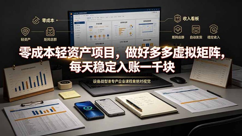 零成本轻资产项目,做好多多虚拟矩阵,每天稳定入账一千块网创-网赚-电商-tk-出海-AI-抖音-快手-小红书-视频号-玩法-创业-小程序-公众号-私域-s粉网创智库