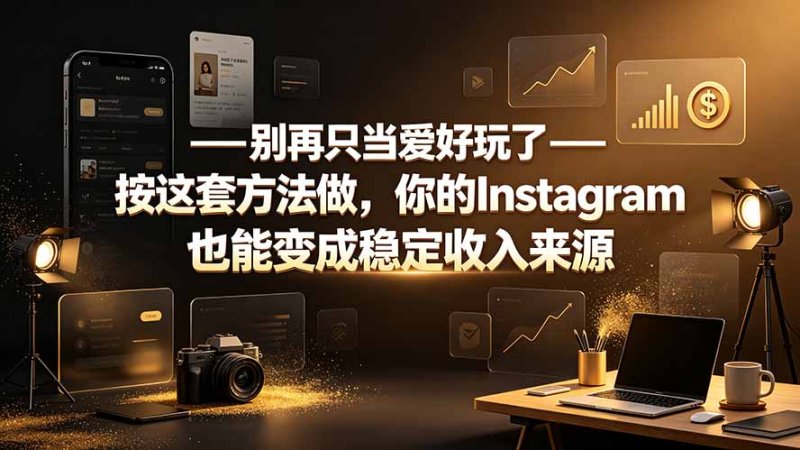 别再只当爱好玩了——按这套方法做,你的Instagram也能变成稳定收入来源网创-网赚-电商-tk-出海-AI-抖音-快手-小红书-视频号-玩法-创业-小程序-公众号-私域-s粉网创智库
