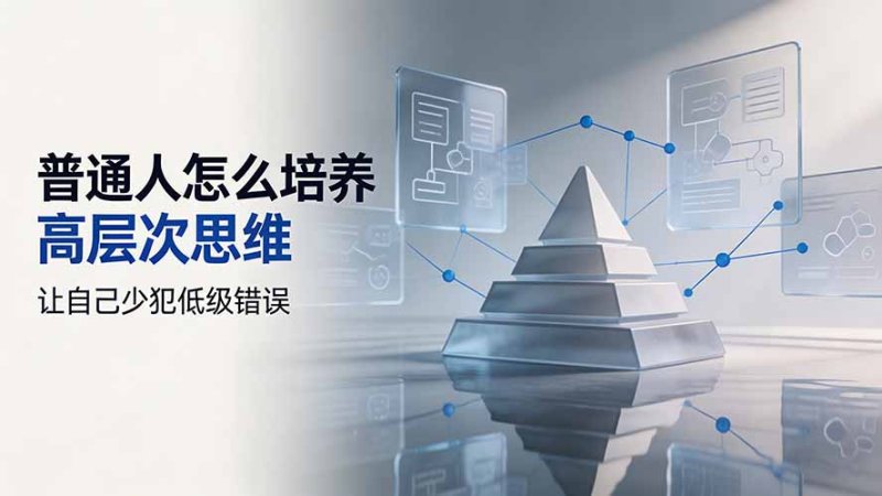 付费文章：普通人怎么培养高层次思维，让自己少犯低级错误网创-网赚-电商-tk-出海-AI-抖音-快手-小红书-视频号-玩法-创业-小程序-公众号-私域-s粉网创智库