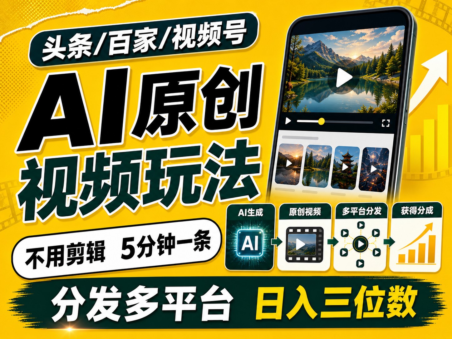 2026头条百家号升级玩法 5分钟一条原创视频 发多平台赚收 - 网创智库网创-网赚-电商-tk-出海-AI-抖音-快手-小红书-视频号-玩法-创业-小程序-公众号-私域-s粉网创智库