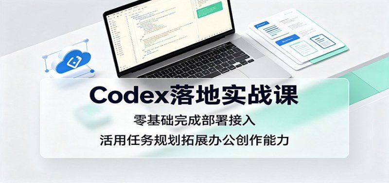 Codex落地实战课:零基础完成部署接入,活用任务规划拓展办公创作能力网创-网赚-电商-tk-出海-AI-抖音-快手-小红书-视频号-玩法-创业-小程序-公众号-私域-s粉网创智库