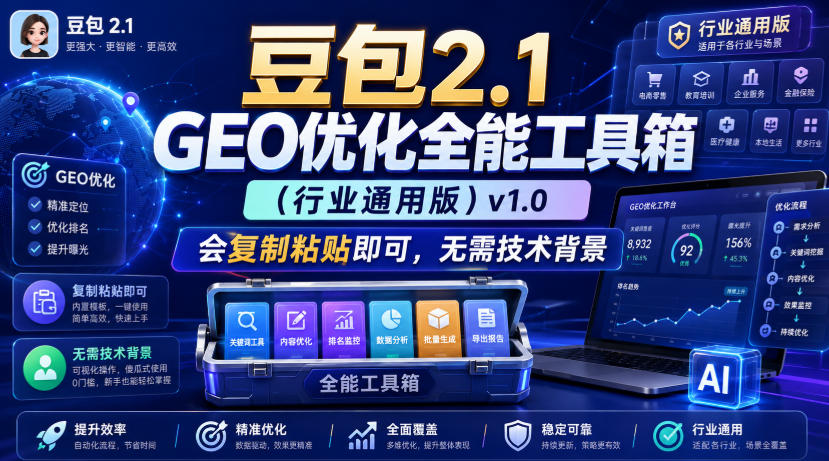 豆包2.1 GEO优化全能工具箱(行业通用版)v1.0，会复制粘贴即可，无需技术背景 - 网创智库网创-网赚-电商-tk-出海-AI-抖音-快手-小红书-视频号-玩法-创业-小程序-公众号-私域-s粉网创智库