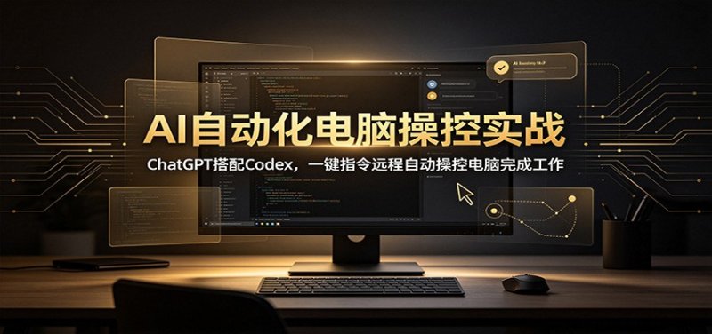 AI自动化电脑操控实战:ChatGPT搭配Codex,一键指令远程自动操控电脑完成工作网创-网赚-电商-tk-出海-AI-抖音-快手-小红书-视频号-玩法-创业-小程序-公众号-私域-s粉网创智库