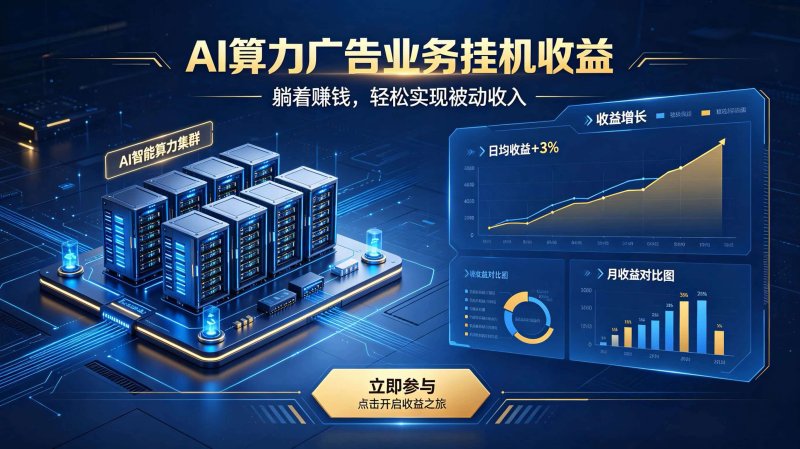AI算力广告业务｜AI时代个人或工作室新赛道网创-网赚-电商-tk-出海-AI-抖音-快手-小红书-视频号-玩法-创业-小程序-公众号-私域-s粉网创智库