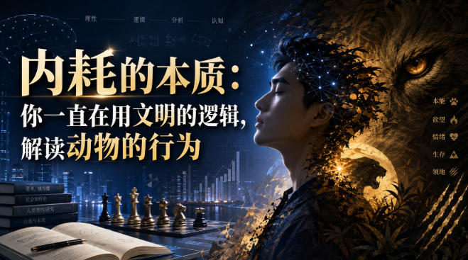 付费文章：内耗的本质：你一直在用文明的逻辑，解读动物的行为 - 网创智库网创-网赚-电商-tk-出海-AI-抖音-快手-小红书-视频号-玩法-创业-小程序-公众号-私域-s粉网创智库