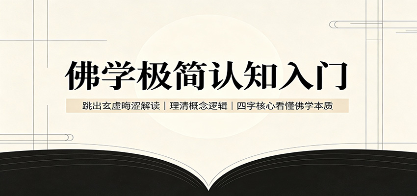 佛学极简认知入门：跳出玄虚晦涩解读，理清概念逻辑，四字核心看懂佛学本质网创-网赚-电商-tk-出海-AI-抖音-快手-小红书-视频号-玩法-创业-小程序-公众号-私域-s粉网创智库