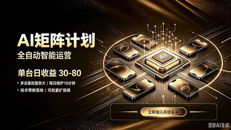AI智能对话，矩阵规模化创业，全程技术扶持，长久稳定，日入800+网创-网赚-电商-tk-出海-AI-抖音-快手-小红书-视频号-玩法-创业-小程序-公众号-私域-s粉网创智库