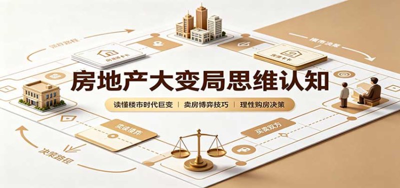 房地产大变局思维认知：读懂楼市时代巨变，卖房博弈技巧，理性购房决策网创-网赚-电商-tk-出海-AI-抖音-快手-小红书-视频号-玩法-创业-小程序-公众号-私域-s粉网创智库