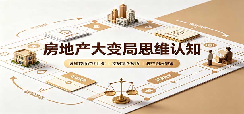房地产大变局思维认知:读懂楼市时代巨变,卖房博弈技巧,理性购房决策 - 网创智库网创-网赚-电商-tk-出海-AI-抖音-快手-小红书-视频号-玩法-创业-小程序-公众号-私域-s粉网创智库