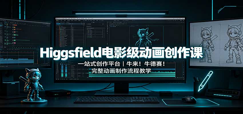 Higgsfield电影级动画创作课:一站式创作平台,牛来!牛德赛!完整动画制作流程教学 - 网创智库网创-网赚-电商-tk-出海-AI-抖音-快手-小红书-视频号-玩法-创业-小程序-公众号-私域-s粉网创智库