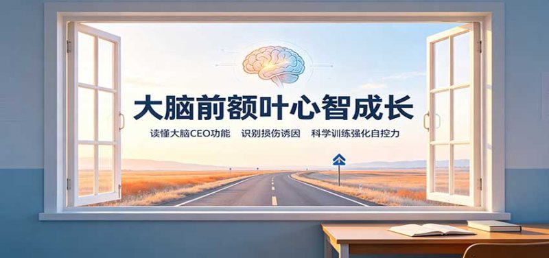 大脑前额叶心智成长：读懂大脑CEO功能，识别损伤诱因，科学训练强化自控力网创-网赚-电商-tk-出海-AI-抖音-快手-小红书-视频号-玩法-创业-小程序-公众号-私域-s粉网创智库
