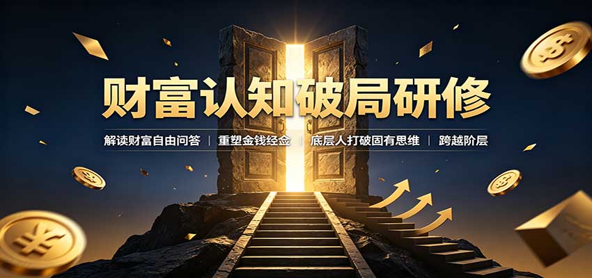 财富认知破局研修：解读”孙割”，重塑金钱观念，底层人打破固有思维跨越阶层网创-网赚-电商-tk-出海-AI-抖音-快手-小红书-视频号-玩法-创业-小程序-公众号-私域-s粉网创智库