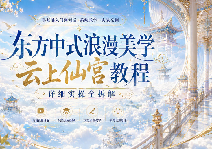 东方中式浪漫美学云上仙宫教程，详细实操全拆解网创-网赚-电商-tk-出海-AI-抖音-快手-小红书-视频号-玩法-创业-小程序-公众号-私域-s粉网创智库