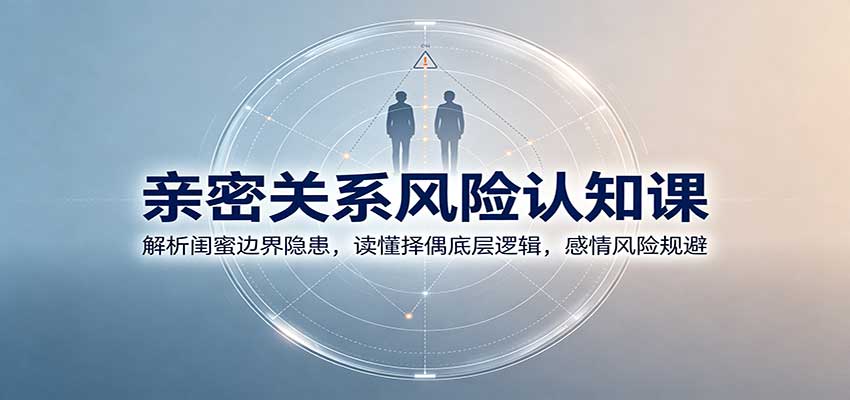 亲密关系风险认知课:解析闺蜜边界隐患,读懂择偶底层逻辑,感情风险规避 - 网创智库网创-网赚-电商-tk-出海-AI-抖音-快手-小红书-视频号-玩法-创业-小程序-公众号-私域-s粉网创智库