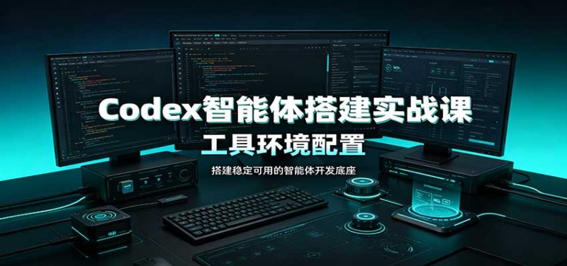 Codex智能体搭建实战课:工具环境配置,自定义技能开发,多业务自动化教学网创-网赚-电商-tk-出海-AI-抖音-快手-小红书-视频号-玩法-创业-小程序-公众号-私域-s粉网创智库
