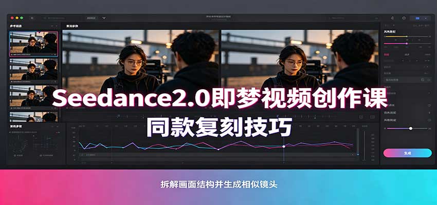 Seedance2.0即梦视频创作课：剧本式视频制作，同款复刻技巧，多行业案例落地教学 - 网创智库网创-网赚-电商-tk-出海-AI-抖音-快手-小红书-视频号-玩法-创业-小程序-公众号-私域-s粉网创智库