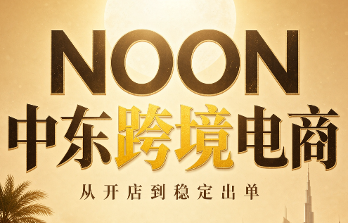 NOON中东跨境电商：从开店到稳定出单(更新2026)网创-网赚-电商-tk-出海-AI-抖音-快手-小红书-视频号-玩法-创业-小程序-公众号-私域-s粉网创智库