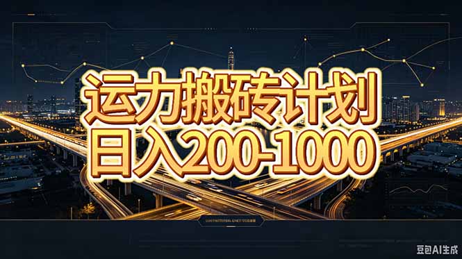 运力搬砖，风口项目。当日收益稳定200-1000。 每天仅需一小时，新人轻松上手。 - 网创智库网创-网赚-电商-tk-出海-AI-抖音-快手-小红书-视频号-玩法-创业-小程序-公众号-私域-s粉网创智库
