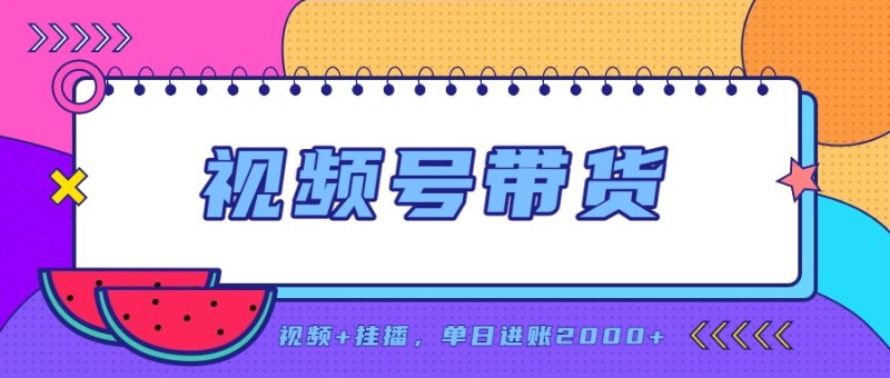 日入2000+的副业,视频号带货,一部手机改写人生篇章,无需投资网创-网赚-电商-tk-出海-AI-抖音-快手-小红书-视频号-玩法-创业-小程序-公众号-私域-s粉网创智库