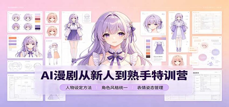AI漫剧从新人到熟手特训营：剧本分镜创作，提示词模板，人物设定与工具资源网创-网赚-电商-tk-出海-AI-抖音-快手-小红书-视频号-玩法-创业-小程序-公众号-私域-s粉网创智库