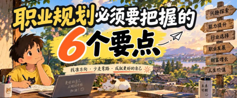 付费文章：职业规划必须要把握的6个要点网创-网赚-电商-tk-出海-AI-抖音-快手-小红书-视频号-玩法-创业-小程序-公众号-私域-s粉网创智库