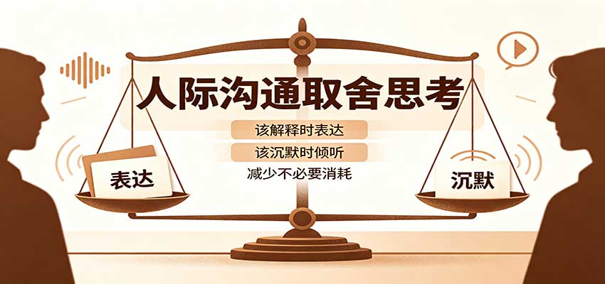 人际沟通取舍思考:分清解释与沉默边界,拿捏职场生活沟通分寸减少情绪内耗 - 网创智库网创-网赚-电商-tk-出海-AI-抖音-快手-小红书-视频号-玩法-创业-小程序-公众号-私域-s粉网创智库