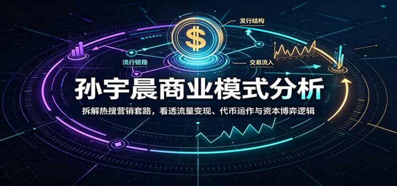 孙宇晨商业模式分析：拆解热搜营销套路，看透流量变现、代币运作与资本博弈逻辑网创-网赚-电商-tk-出海-AI-抖音-快手-小红书-视频号-玩法-创业-小程序-公众号-私域-s粉网创智库