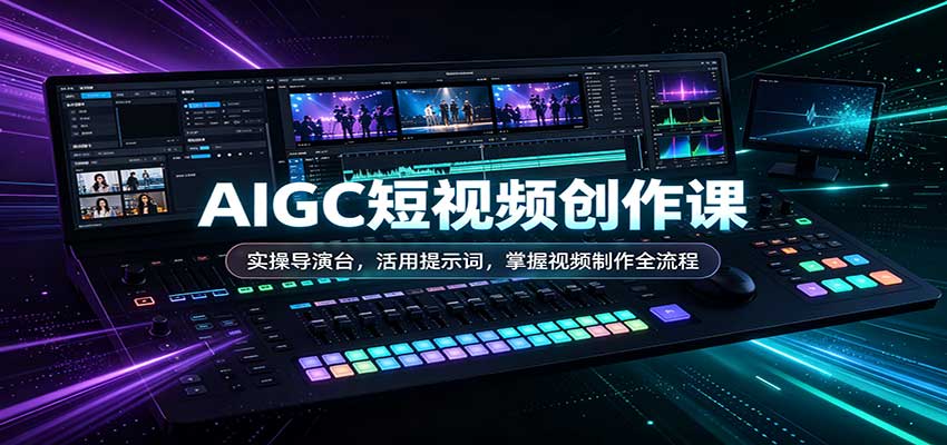 AIGC短视频创作课:实操导演台,活用提示词,掌握视频制作全流程 - 网创智库网创-网赚-电商-tk-出海-AI-抖音-快手-小红书-视频号-玩法-创业-小程序-公众号-私域-s粉网创智库