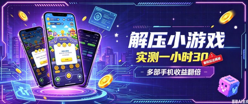 小游戏全流程玩法，实测一小时搞30，简单无脑解压，当天做当天就能看到进账，直接冲就行【揭秘】网创-网赚-电商-tk-出海-AI-抖音-快手-小红书-视频号-玩法-创业-小程序-公众号-私域-s粉网创智库