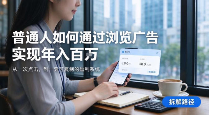 2026最新技术,24小时全自动浏览广告,全网独家项目,单台设备日入200+新手小白可快速上手,支持实地学习实地考察【揭秘】网创-网赚-电商-tk-出海-AI-抖音-快手-小红书-视频号-玩法-创业-小程序-公众号-私域-s粉网创智库