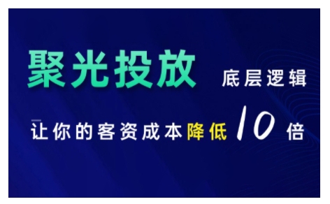小红书聚光投放底层逻辑课，让你的客资成本降低10倍网创-网赚-电商-tk-出海-AI-抖音-快手-小红书-视频号-玩法-创业-小程序-公众号-私域-s粉网创智库